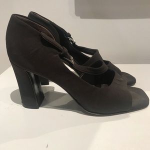 Vintage 90s Prada cross strap heels